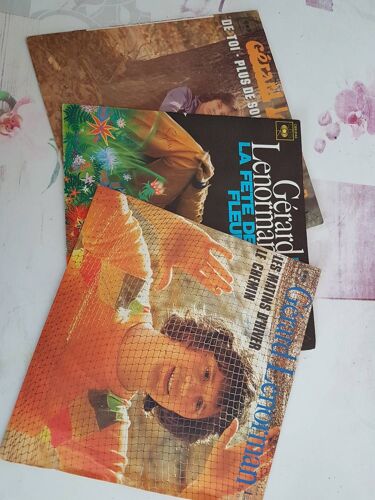 3 Vinyles 45 Tours Gérard Lenorman