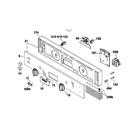 Module programmé (repère 1206) - Hotte (49022910 ROSIERES, HOOVER)