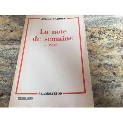 La Note De Semaine 1937