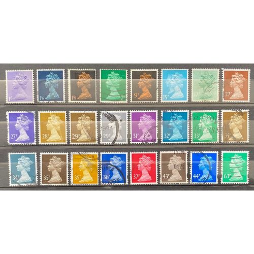 Lot De 24 Timbres Grande -Bretagne Elizabeth Ii