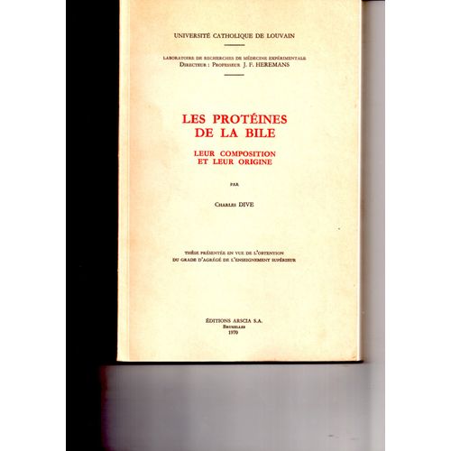 Les Protéines De La Bile : Leur Composition Et Leur Origine