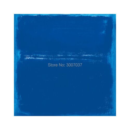 Peinture à l'huile bleue peinte à la main, dessin artistique, toile sans cadre, image murale carrée, étanche, livraison gratuite 40x50cm no frame