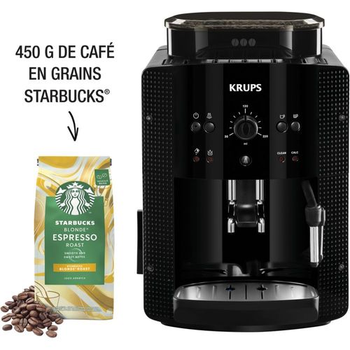 Krups Essential YY4540FD - Machine à café automatique avec mousseur à lait - 15 bar - noir