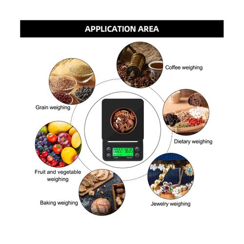 Balance À Café Goutte À Goutte 5kg/0,1g Avec Minuterie Balance De Cuisine Numérique Électronique Portable Balances Électroniques Lcd Charge Usb