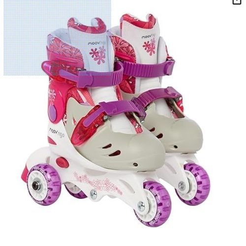 Rollers Évolutifs Moov'Ngo 3 Roues Rose Taille 27-30