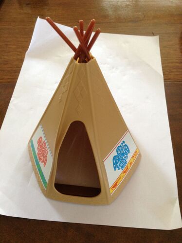 Lot Playmobil: Tipi Indien Vintage (De La Boîte 3406 De 1976)
