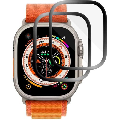 Protecteur D'écran Verre Trempé 9h Pour Apple Watch Ultra 49mm - 3d Couverture Complète Anti-Rayures, Sans Bulles, 2 Pièces