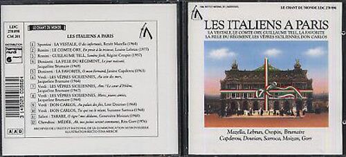 Les Italiens À Paris Chantés En Français Spontini La Vestale Rossini Le Comte Ory Guillaume Tell Donizetti La Fille Du Régiment La Favorite Verdi Les Vêpres Siciliennes Don Carlos Anton Salieri Tarare