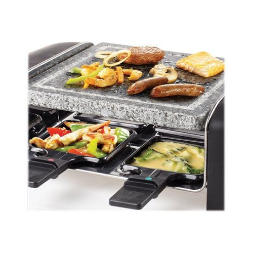 Princess Classic Raclette 4 Stone Grill Party - Raclette/grill/pierre à griller - 600 Watt - noir