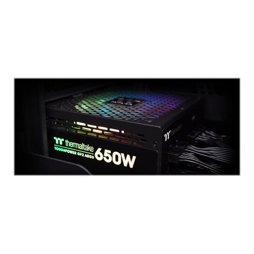 Thermaltake ToughPower GF2 ARGB TTP-650AH3FSG-A - TT Premium Edition - alimentation électrique (interne) - ATX12V - 80 PLUS Gold - 650 Watt - PFC active - noir