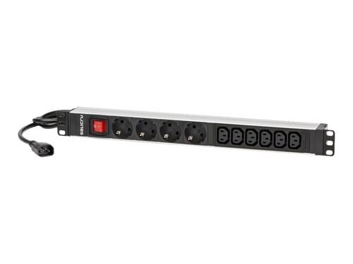 SALICRU SPS 4F+6F PDU SCH+C13/C14 - Unité de distribution secteur (rack-montable) - CA 100/250 V - entrée : IEC 60320 C14 - connecteurs de sortie : 10 (6 x IEC 60320 C13, 4 x Type C) - 1U - 19" -...