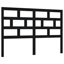 vidaXL Tête de lit Noir 146x4x100 cm Bois massif de pin