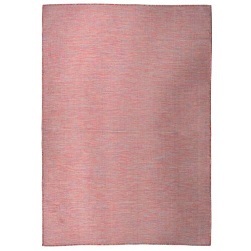 Vidaxl Tapis À Tissage Plat D'extérieur 160x230 Cm Rouge
