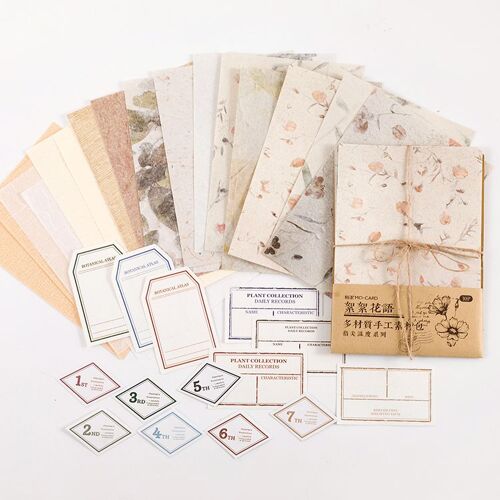 Tampons De Papier Vintage Pour Scrapbooking, 30 Pièces, Fournitures De Papier Pour Journal Intime, Matériel Décoratif Esthétique Pour Écriture Et Dessin, Bricolage