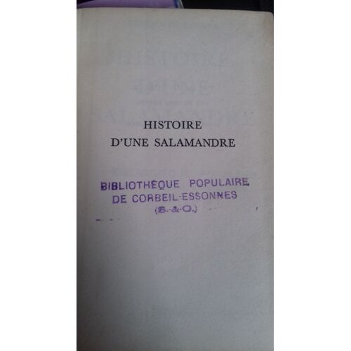 Histoire D'une Salamandre
