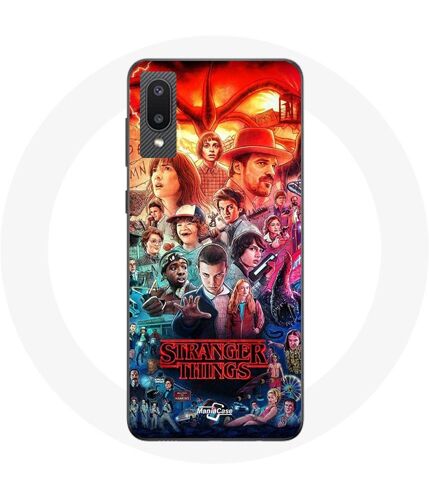 Coque Pour Samsung Galaxy A02 Stranger Things Teaser Saison 4 Affiche Personnages Art