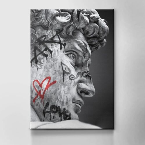 Statue grecque abstraite en plâtre, Sculpture sur toile, peinture d'art de David, affiches d'art et imprimés, images murales pour décor de salon 40x50cm no frame
