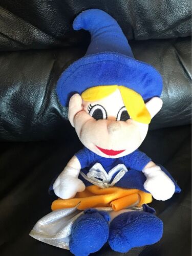 Doudou Peluche Fée  Bleu Et Jaune Carabouille 30cm