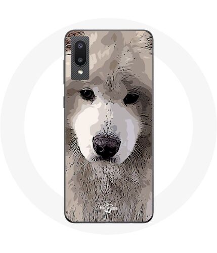 Coque pour Samsung Galaxy A02 Samoyède Gris Race de chiens
