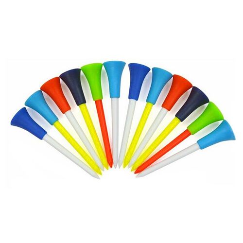 Outils De Golf 83mm, 50 Pièces, Tees De Golf En Plastique Multicolores, Coussin En Caoutchouc Professionnel