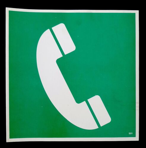 Autocollant Téléphone De Secours