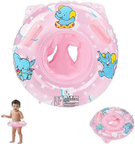 Bouée Bébé, Anneau De Natation Pour Bébé, Bébé Siège De Piscine, Flotteur De Piscine Pour Bébé Enfants 6-36 Mois(Éléphant Rose)