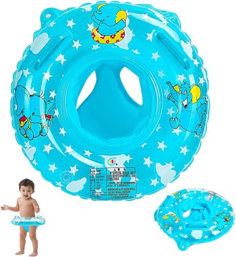 Bouée Bébé, Anneau De Natation Pour Bébé, Bébé Siège De Piscine, Flotteur De Piscine Pour Bébé Enfants 6-36 Mois(Éléphant Bleu)