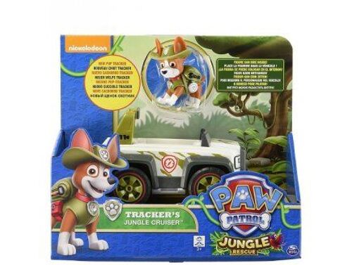 Pat Patrouille : Tracker + Jeep / 4x4 - Figurine Et Vehicule - Paw Patrol