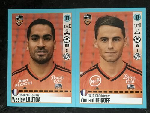 Vignette Panini Foot 2016 2017 N°318 N°319 : Wesley Lautoa - Vincent Le Goff
