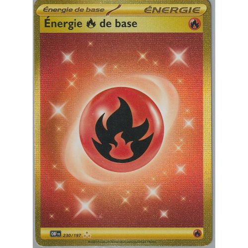 Carte Pokémon - Energie De Base - 230/197 - Secrète-Rare Gold - Ev3 Flammes Obsidiennes