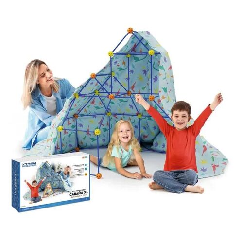 Build Your Cabin XL - Big Minds | Kit de construction solide pour enfants : Construction pour enfants 102 pièces