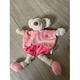 Doudou peluche tex souris rose rata Maud baby 
