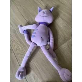 Peluche doudou chat mauve violet vertbaudet gato