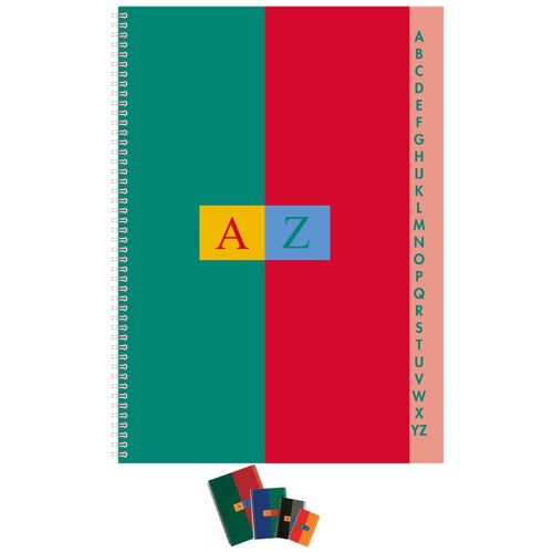 Conquérant Lot De 2 Répertoires A4 Petits Carreaux 180 Pages 70g Spirale Coloris Aléatoires