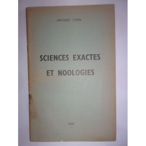 Sciences Excactes Et Noologies