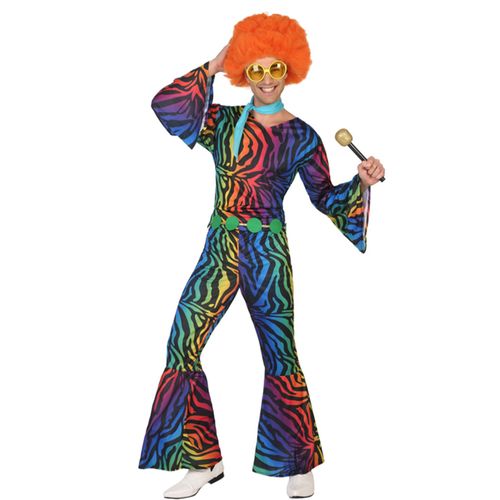 Déguisement Disco Léopard Multicolore Homme Xs / S