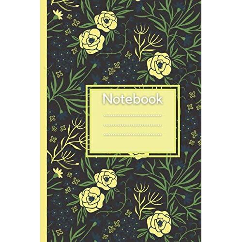 Composition Notebook Vintage Flowers , Yellow Flowers : Notebook College Ruled ,120 Pages 6x9