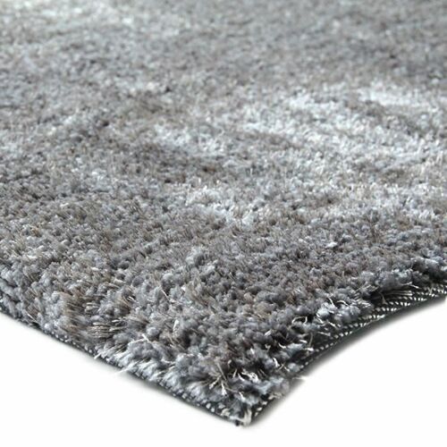 BEST OF - Tapis salon ou chambre à poils longs toucher laineux moelleux 130 x 190 cm Gris