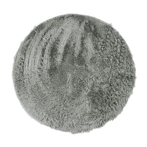NEO YOGA Tapis de salon ou chambre - Microfibre extra doux - Ø 160 cm - Gris clair
