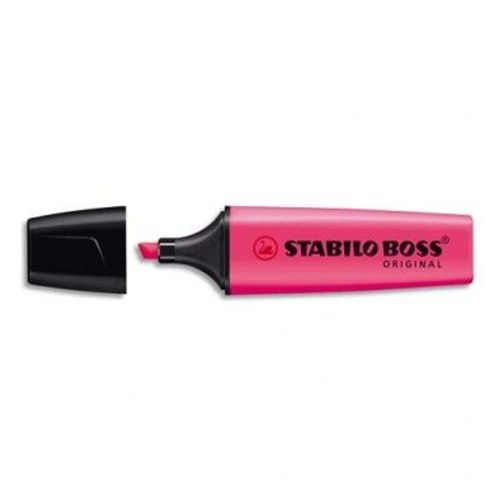 Stabilo Surligneur Pointe Biseautée Rose Boss