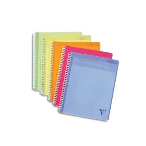 Clairefontaine Cahier Meetingbook Linicolor Spiralé 160 Pages 21 X 29,7 Cm Couverture Polypropylène. Assortis