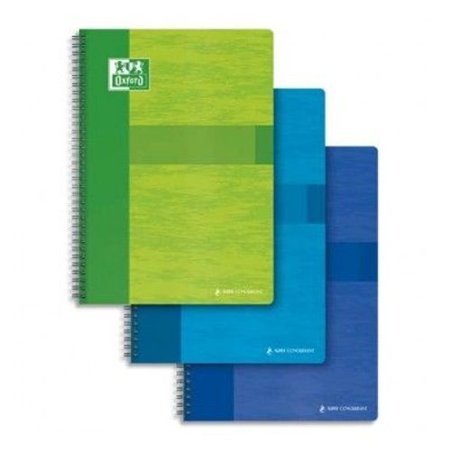 Oxford Cahier Essential Spiralé 180 Pages Seyès 24 X 32 Cm. Couverture Carte Assortis
