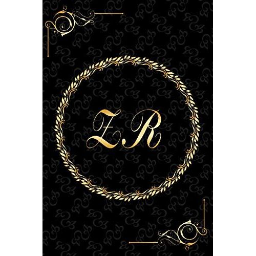 Zr: Golden Monogrammed Letters, Executive Personalized Journal With Two Letters Initials, Designer Professional Cover, Perfect Unique Gift