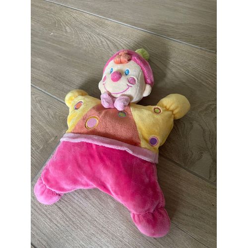Doudou peluche clown rose Kiabi Nicotoy Orange 