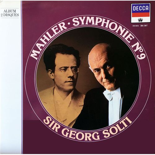 Gustave Mahler - Sir Georg Solti - 2 Disques - Vinyle Lp 33 Tours - "Symphonie N°9 En Re Majeur" - Orchestre Symphonique De Londres - Direction : Sir Georg Solti