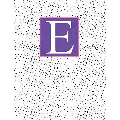 E: Monogram Initial C Notebook For Women And Girls-Geometric 100 Pages 8.5 X 11