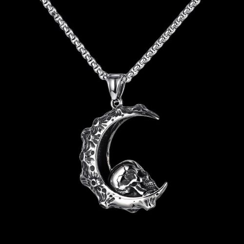 Collier Pendentif Tête De Mort Griffe De Personnalité Rétro Pour Hommes Et Femmes, Bijoux Punk Rock, Hip Hop, Mode