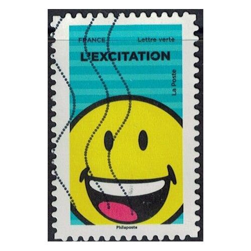 France 2022 Oblitéré Used Prenez Le Temps De Sourire Smiley World L'excitation
