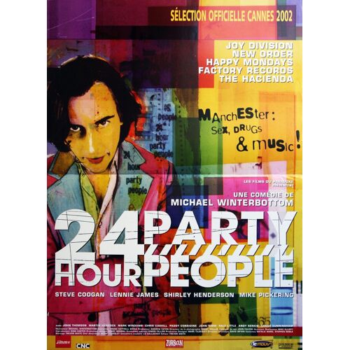 24 Hour Party People - Véritable Affiche De Cinéma Pliée - Format 40x60 Cm - De Michael Winterbottom Avec Joy Division, New Order, Factory, Hacienda, Tony Wilson, Rob Gretton, Martin Hannett 2002 #