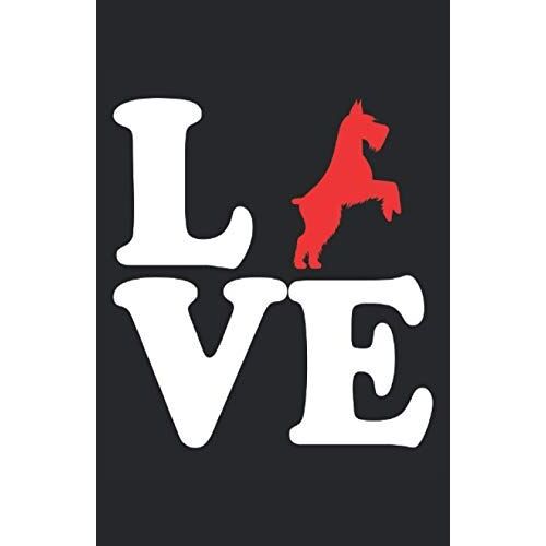 Love Schnautzer Liebe Hundeliebhaber Geschenk: Notizbuch | Notebook | Liniert, Din A5 (13.97x21.59 Cm), 120 Seiten, Creme-Farbenes Papier, Glaenzendes Cover